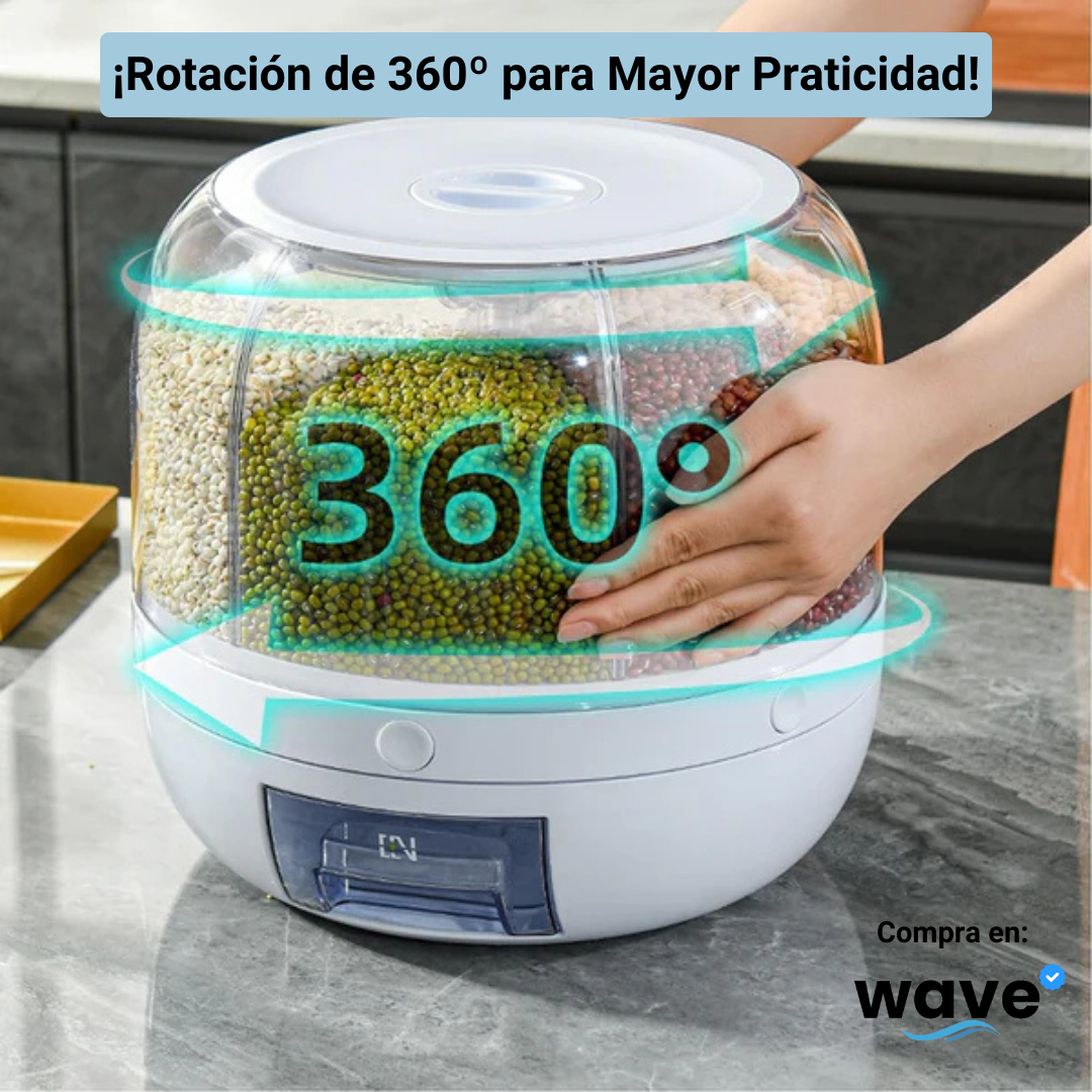 Dispensador de Granos Giratorio 360º Wave™