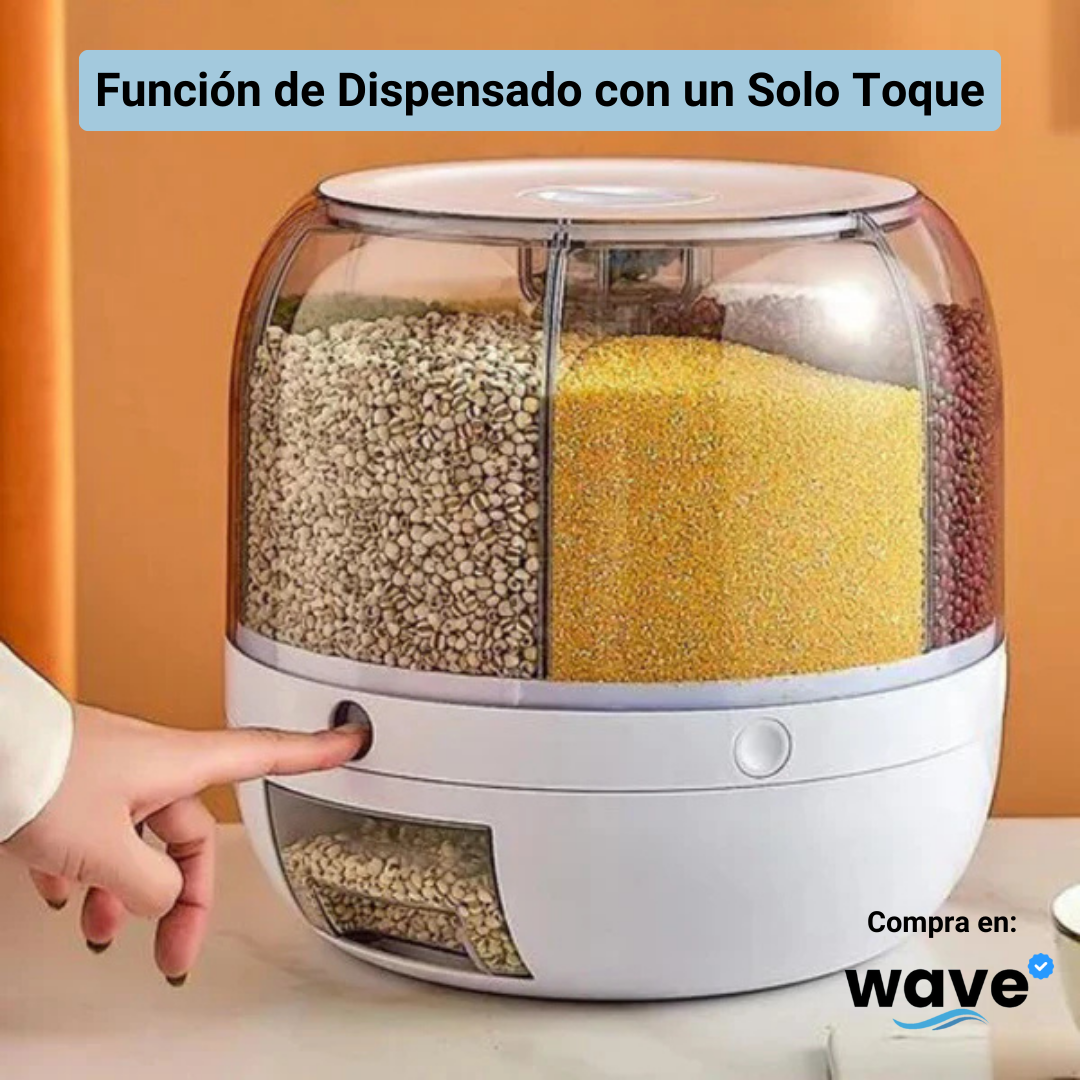 Dispensador de Granos Giratorio 360º Wave™