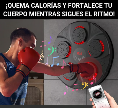 BoxFit™ - Máquina de Boxeo Musical (Bluetooth)